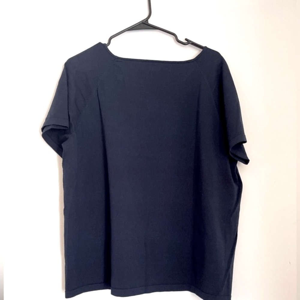 Josephine Chaus navy short sleeve shirt size 1x